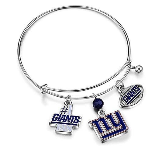 NFL New York Giants Three Charm Logo Bracelet