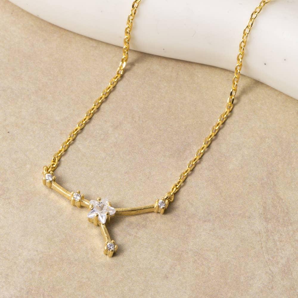 14K Gold Dipped Cancer Constellation Necklace