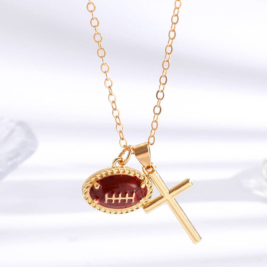 Gameday Sports Enthusiast Cross Necklace