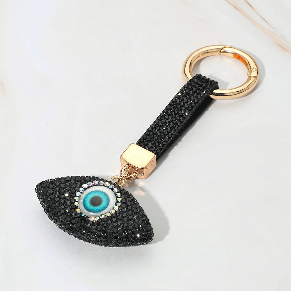 Bling Studded Evil Eye Keychain / Bag Charm