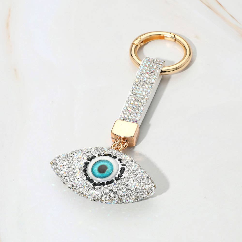 Bling Studded Evil Eye Keychain / Bag Charm
