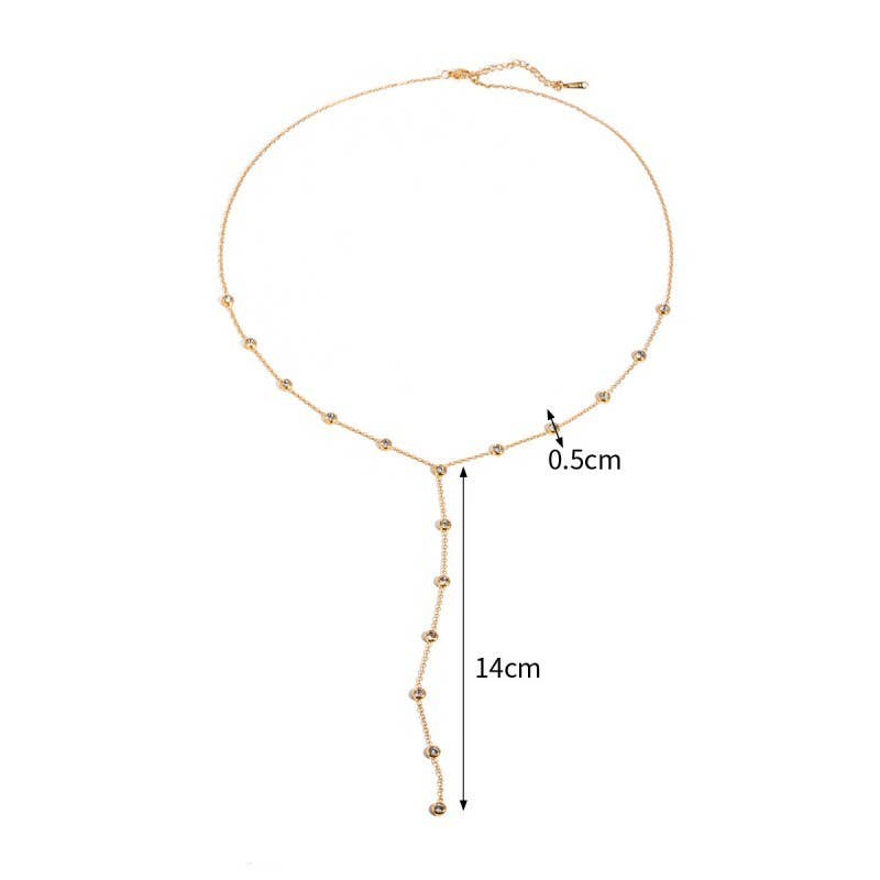18K STAINLESS STEEL TARNISH FREE Y NECKLACE