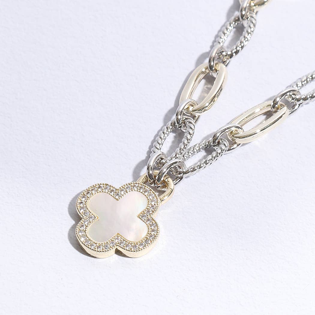 Clover Mop Gold Link Necklace