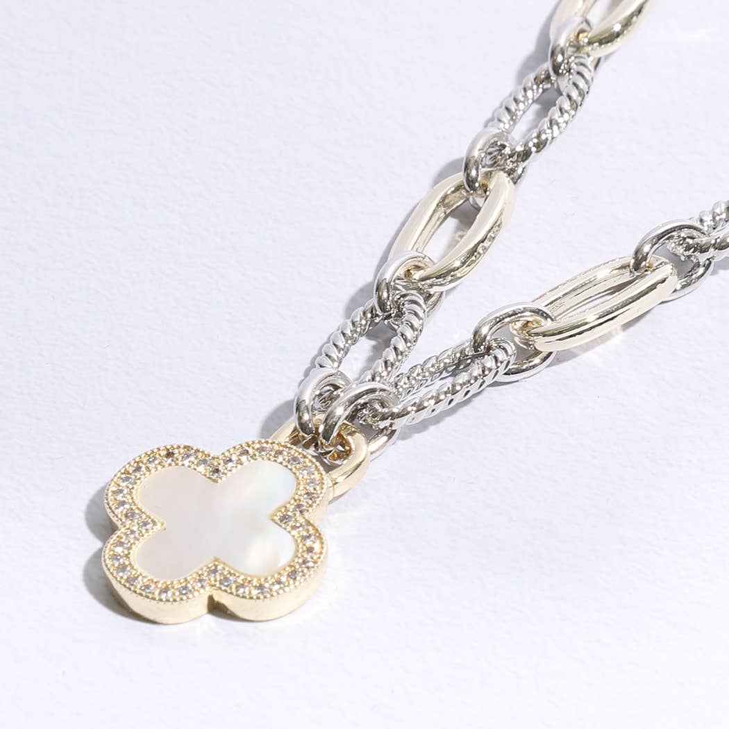 Clover Mop Gold Link Necklace