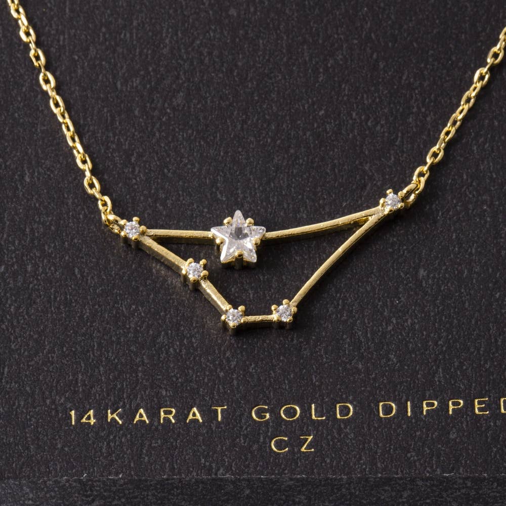 14K Gold Dipped Capricorn Constellation  Necklace