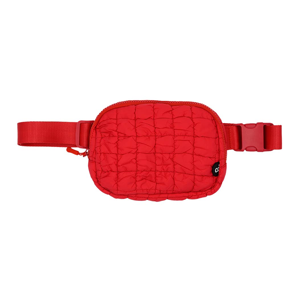 Quilted Puffer Fanny Pack Belt Bag