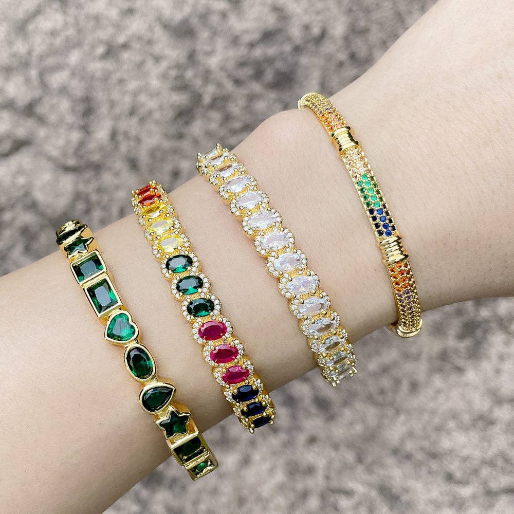 Multicolor Cubic Zirconia Bracelet