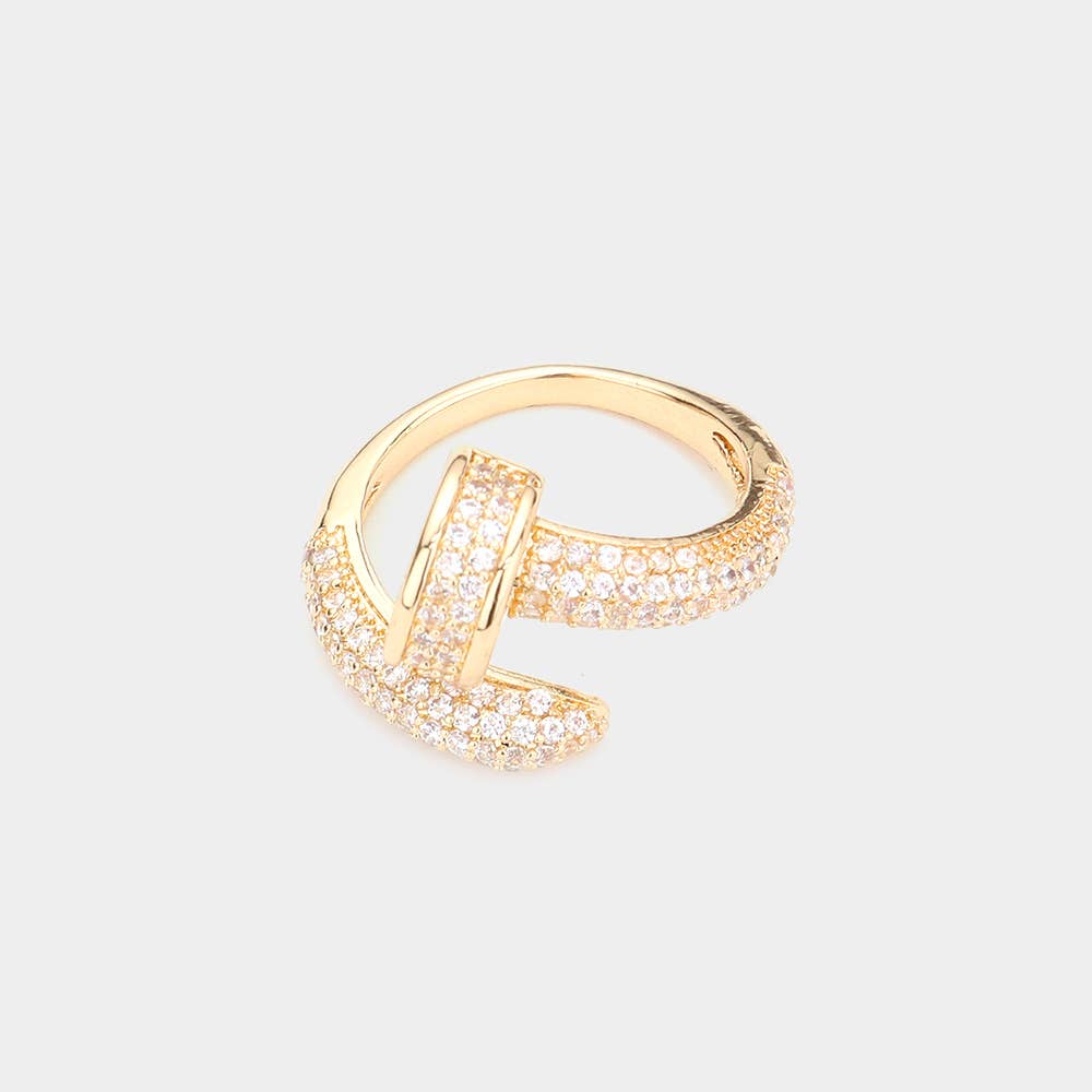 Stone Pave Nail Ring