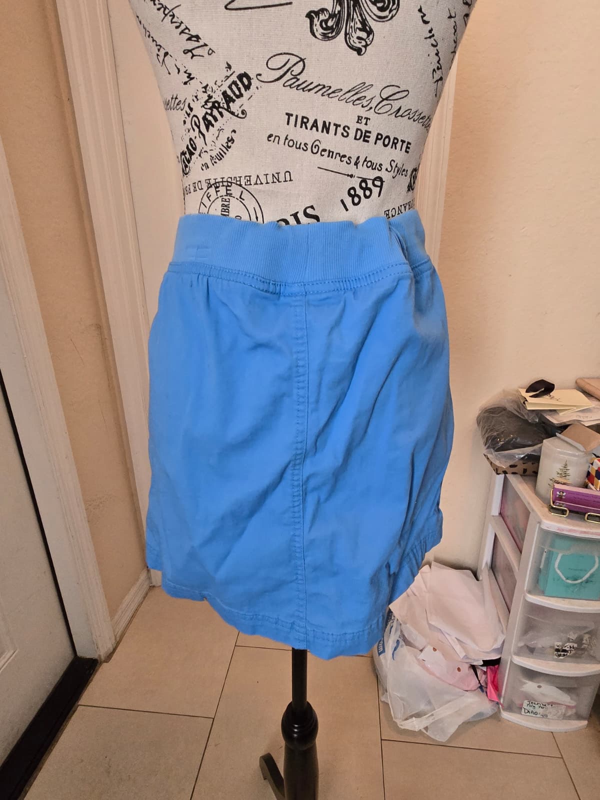 Fresh Brand Light Blue Drawstring Skort – Size 10