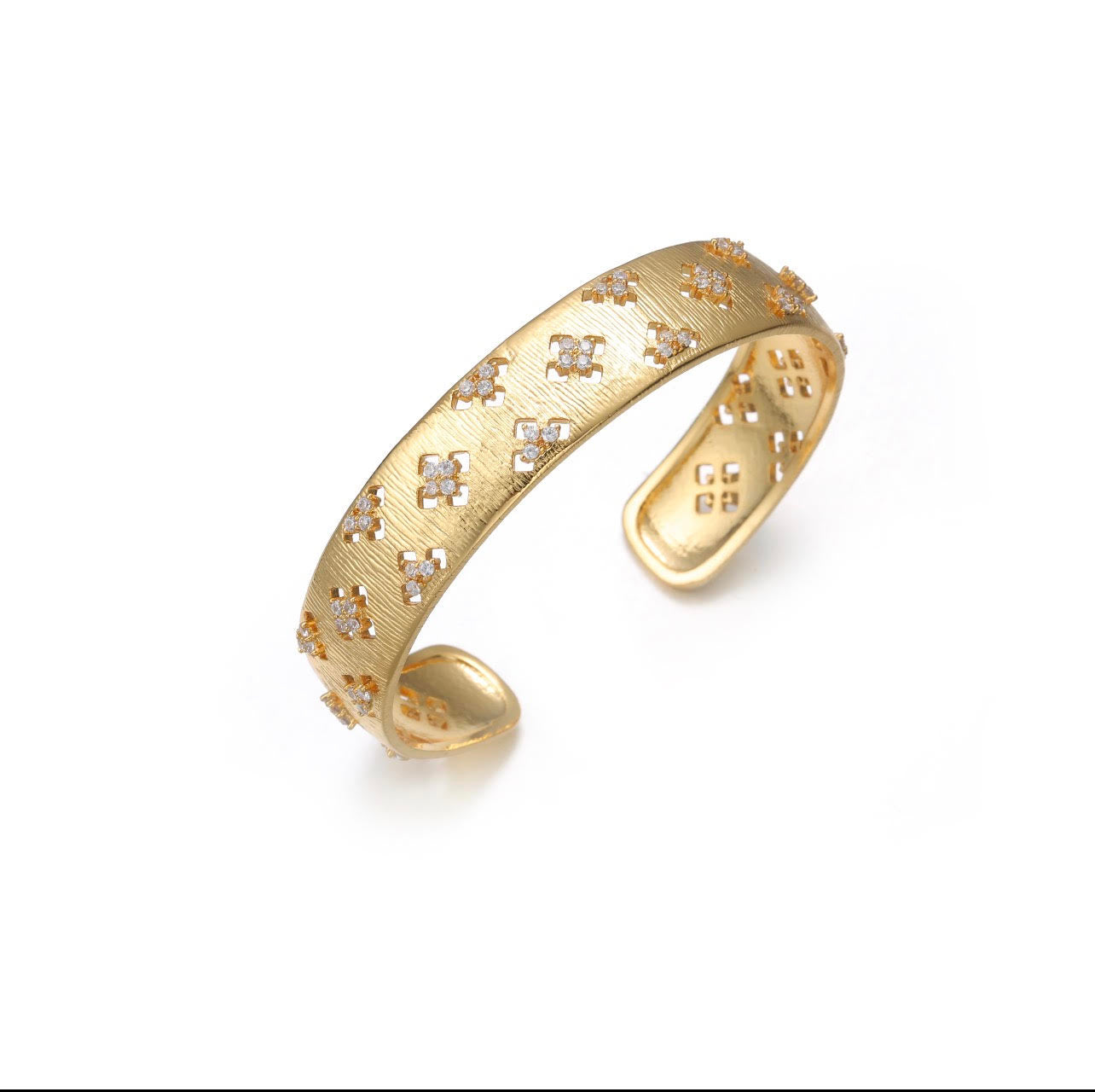 Gold Floral Cuff