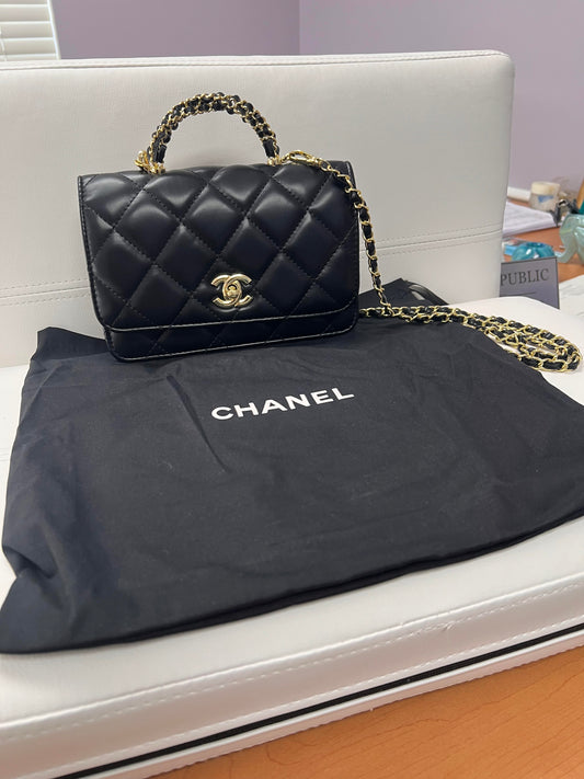 Top Handle Quilted Purse